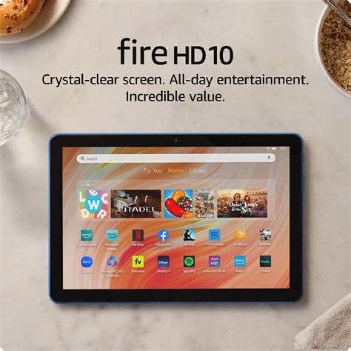 Amazon Fire HD 10 with case