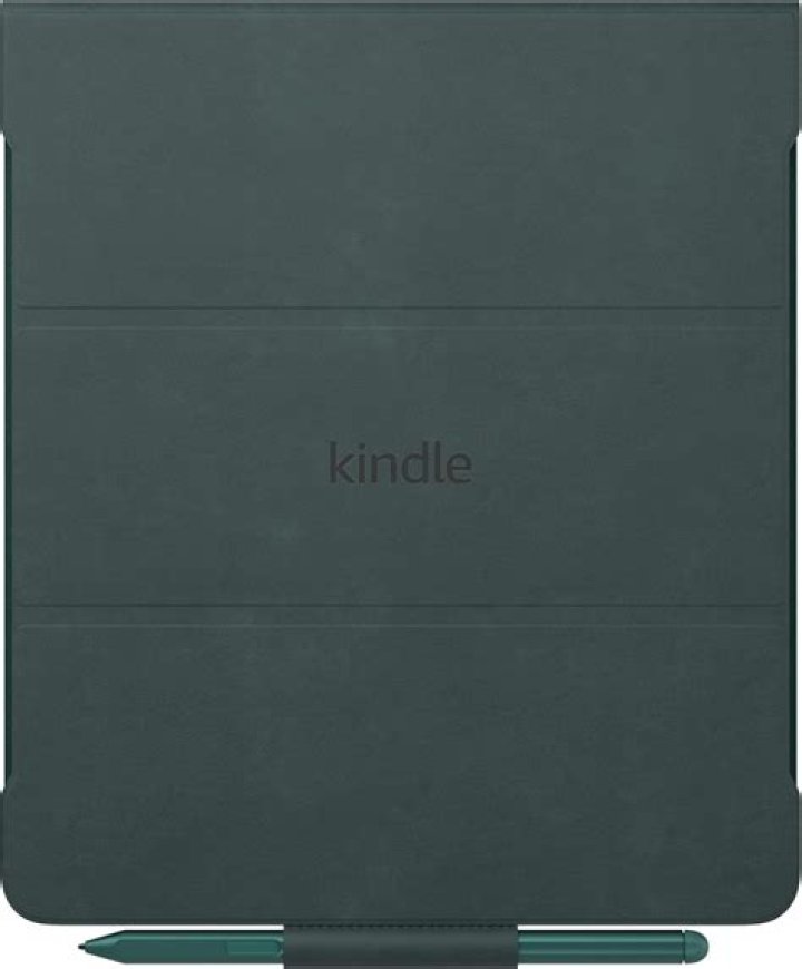 Amazon Kindle Scribe Premium Leather Cover in Dark Emerald