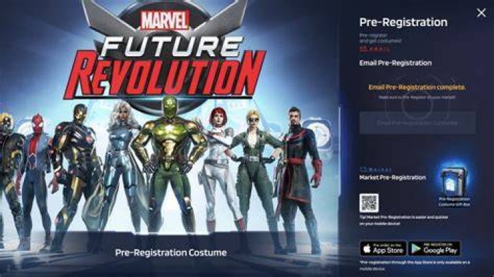 Click Pre-Register on the Marvel Future Revolution page