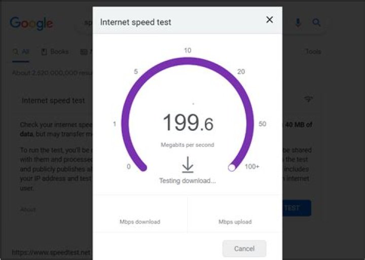 Google FI speed test