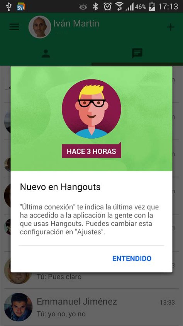 Google Hangouts update with location sharing removed