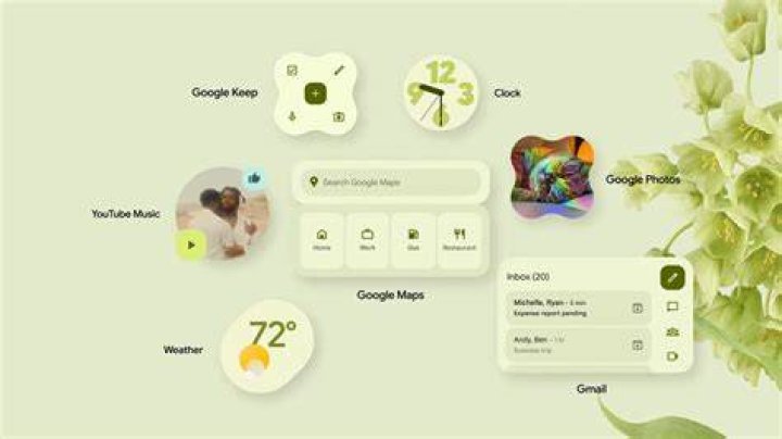 Google Pixel 6 Widgets Material You Red