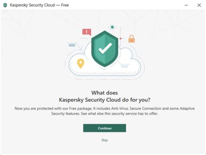 Kaspersky Security Cloud Free menu