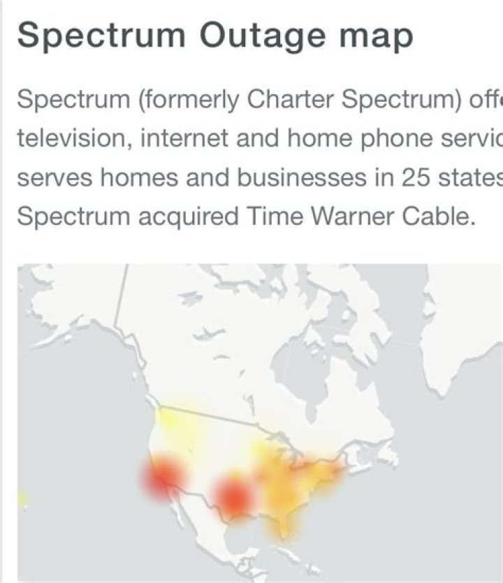 Spectrum Outage Map March